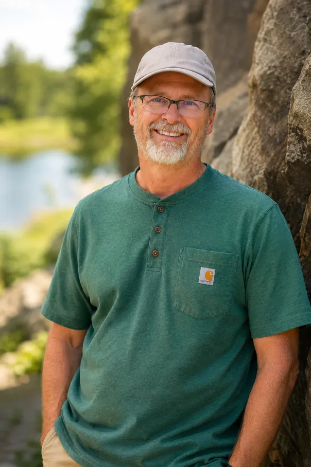 Doug Hooper, REALTOR&reg;, outdoors beside a pond in Washington County, Florida
